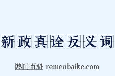 新政真诠反义词是什么意思的图片